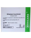 Шприці, Голки, Канюлі Шприц інсуліновий Medicare U-100 1 ml (0,33x13mm)